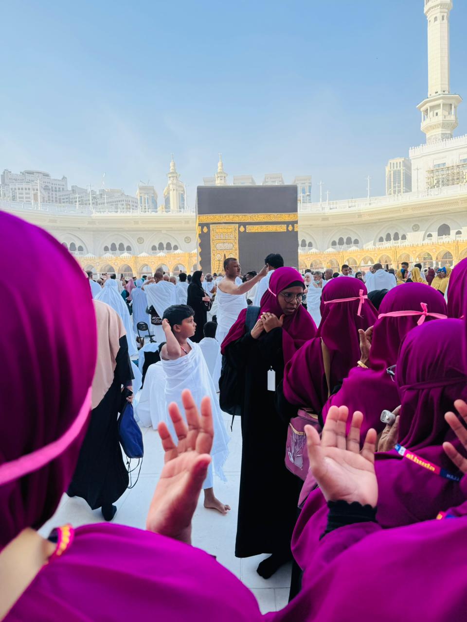 FLYSPOT UMRAH PASSENGERS VISIT MACCA THAWAF QAIBA AND DUA TO ALLAH